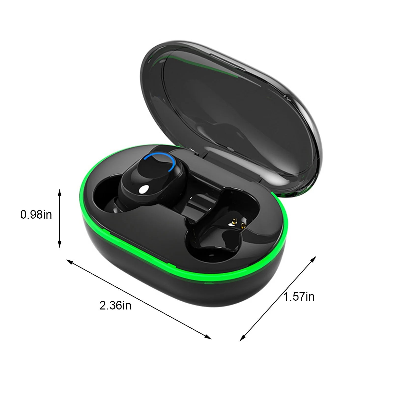 Premium Waterproof Wireless In-Ear Earbuds with Charging Case - Stylish Black
