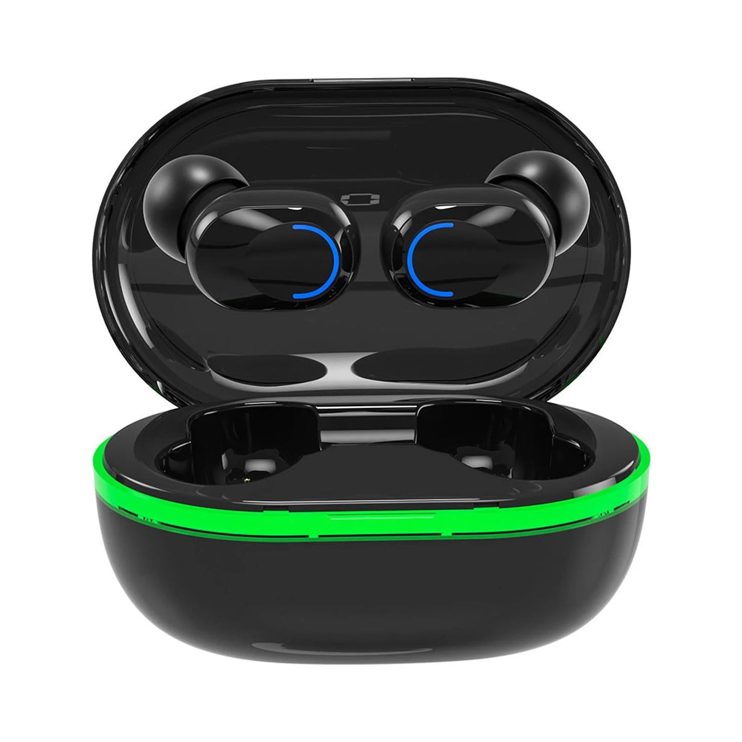 Premium Waterproof Wireless In-Ear Earbuds with Charging Case - Stylish Black