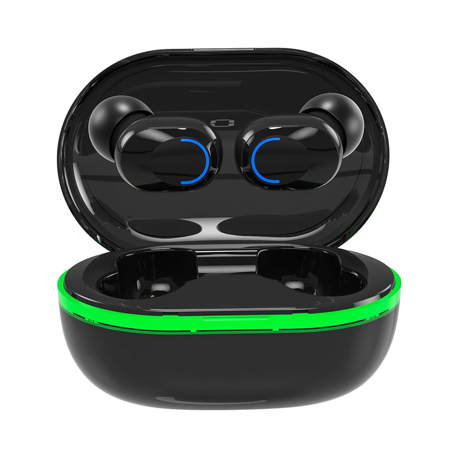 Premium Waterproof Wireless In-Ear Earbuds with Charging Case - Stylish Black